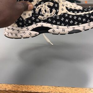 Chanel Black and White Sneakers